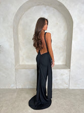 Load image into Gallery viewer, SANTORINI multi-way tie up backless two ring backless maxi dress BLACK
