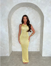 Load image into Gallery viewer, CAPRI knit maxi dress LEMON YELLOW
