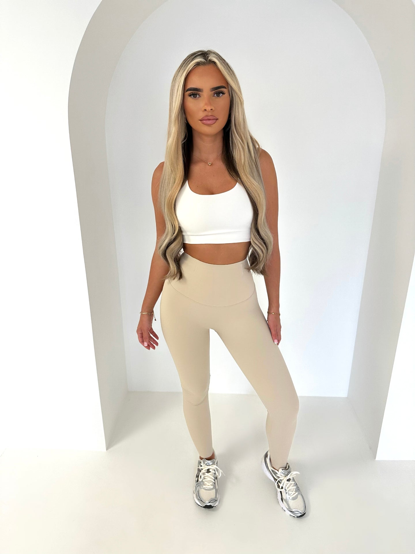 MILLIE sculpting high waist gym leggings BEIGE