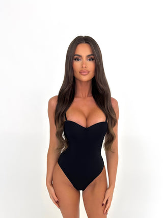 TYLA sculpt cupped bodysuit BLACK