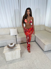 Load image into Gallery viewer, KELANI bikini maxi skirt 3 piece set RED
