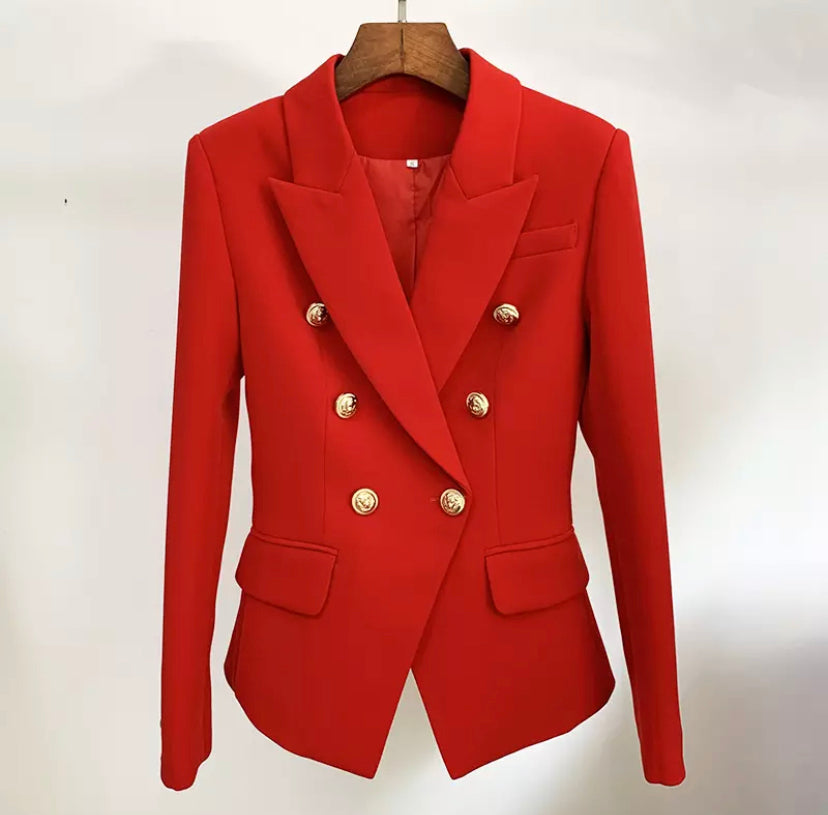 Womens red military on sale blazer