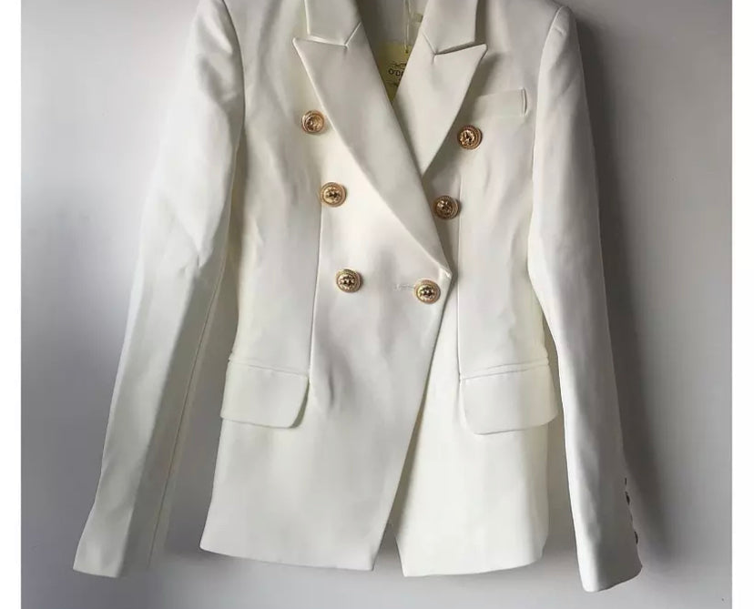 PRE ORDER - PREMIUM MILITARY BLAZER WHITE