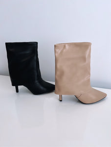 GIOVANNA shark style point faux leather boots