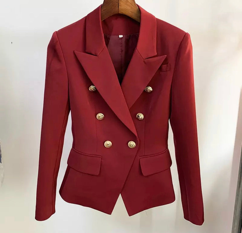 PRE ORDER PREMIUM MILITARY BLAZER BURGUNDY