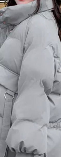 MADDI puffer coat tie up side