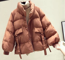 Load image into Gallery viewer, MADDI puffer coat tie up side

