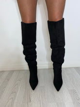 Load image into Gallery viewer, BROOKE faux soft suede ruched heeled boots
