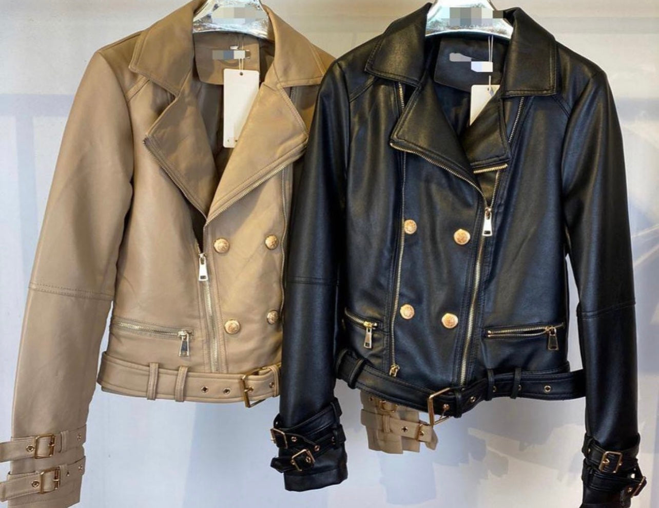 Balmain h&m hot sale leather jacket